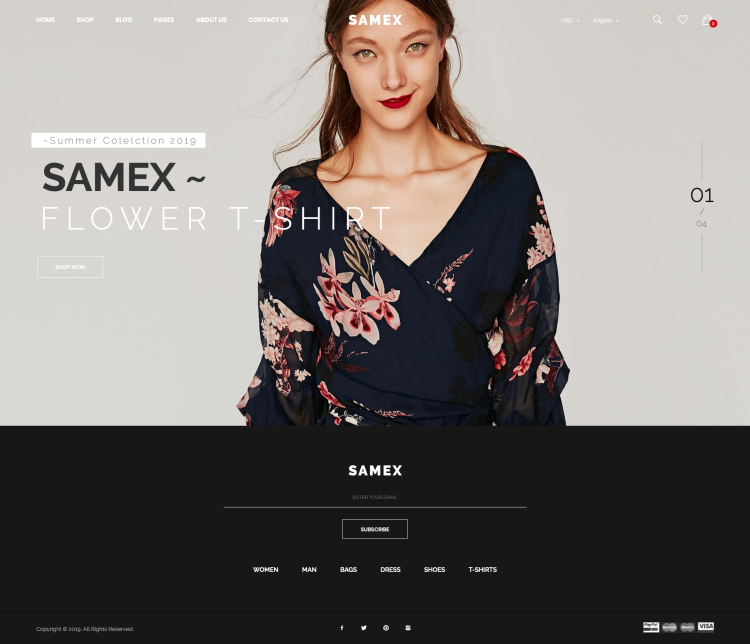 Samex - Minimal Shop WooCommerce WordPress Theme