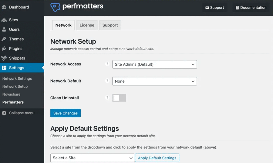 perfmatters- multisite support